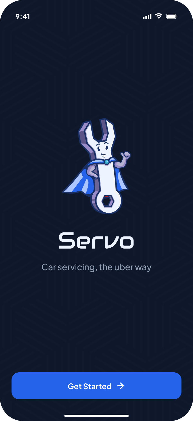 Welcome screen