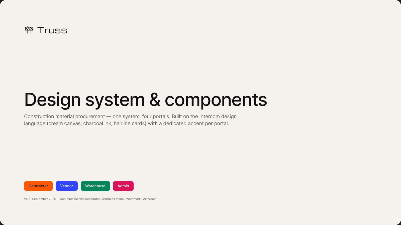 Design System & Components page