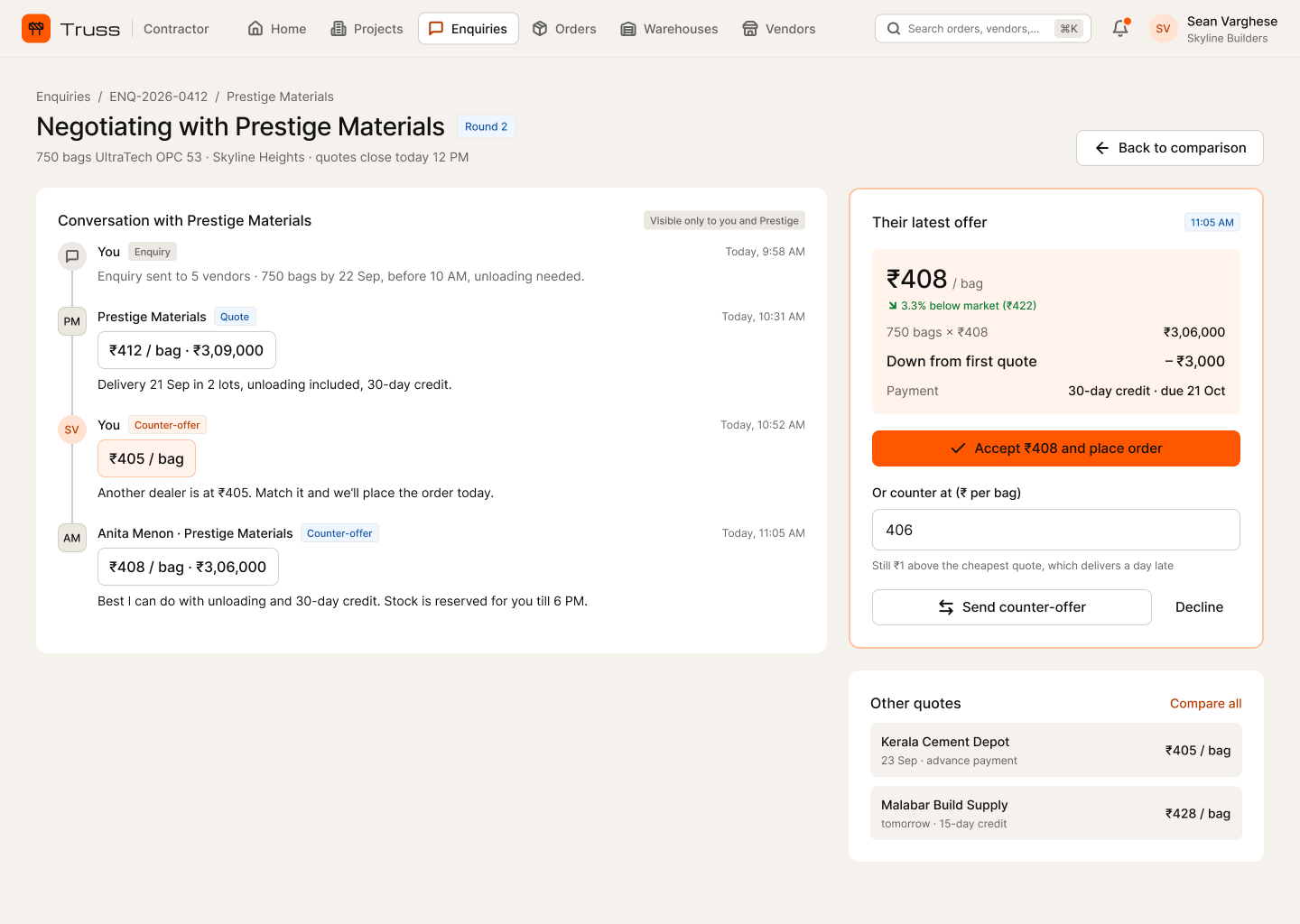 C-04.5 · Negotiate with a vendor